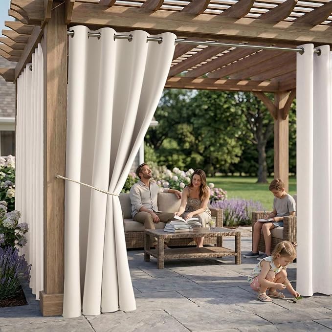 Waterproof Outdoor Curtain W52 x L84 - Image 2