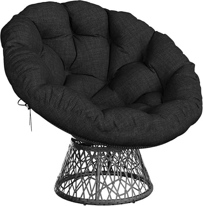 Garvee Papasan Chair, Heavy-Duty Steel Frame, 360° Swivel Base - Image 3