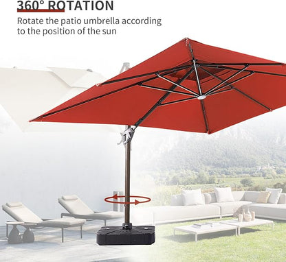 JZAC & QZYD 9x12 FT Cantilever Offset Patio Umbrella - Image 7