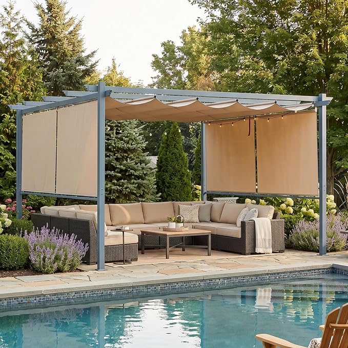 10 x 12 ft Outdoor Pergola by Aoodor