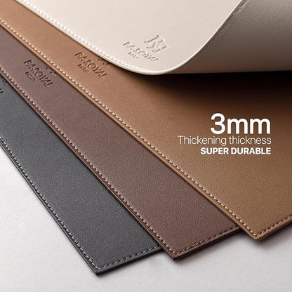 Faux Leather Placemats Set of 6 Vinyl Washable Wipeable Table Mats for Kitchen Dining Table Heat Resistant Waterproof Modern Indoor/Outdoor Placemats Non-Slip Easy Clean Place Mats (Dark Gray)