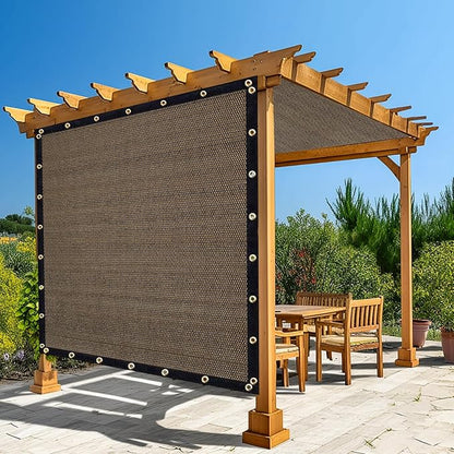 Amagenix 90% Shade Fabric 18'X 18' Mocha Sun Shade Cloth by Amagenix