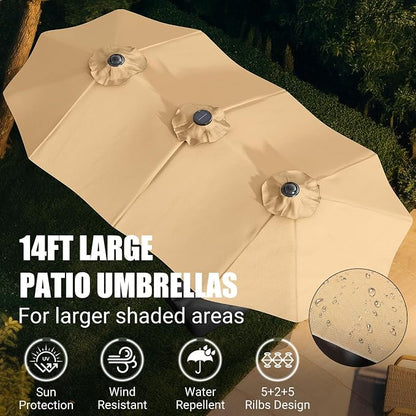 15FT Double-Sided Patio Umbrella - Image 7