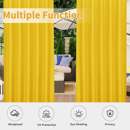 Easy-Going Outdoor Patio Curtains 2 Panels, 110x84 inch, Porch and Pergola - Image 5