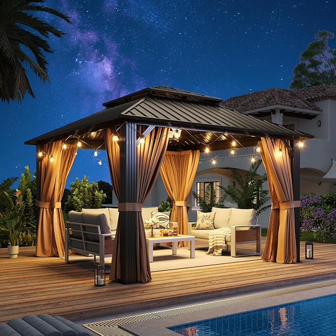 Aoxun Gazebo 12x12 Hardtop Gazebo - Image 3
