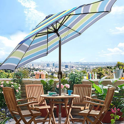 9' Outdoor Patio Umbrella, Outdoor Table Umbrella, Yard Umbrella, Market - Image 5
