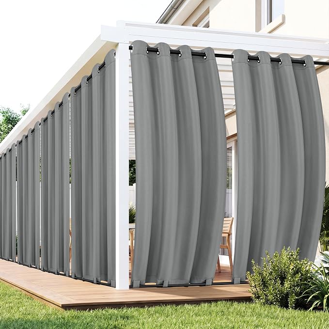 Gazebo Curtains Outdoor Waterproof 6 Panels, Porch Sun Shade | Weatherproof & by RichSets