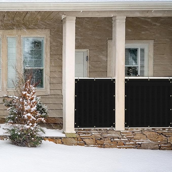 UPGRADE Privacy Fence Screen 3'x22' Black Outdoor 90% Visibility Blockage 170 GSM Mesh Shade Cover Panels for Backyard,Balcony,Home Decoration with Zip Ties,Customized Avaliable