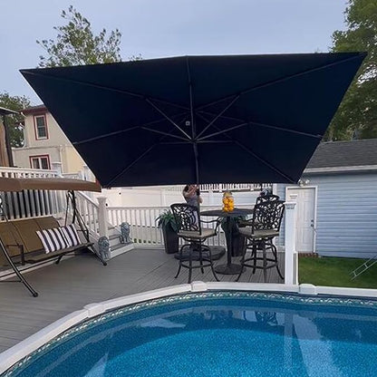 PURPLE LEAF Patio Cantilever Umbrella 10' x 13' Large Space - Image 3