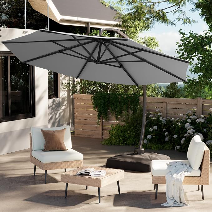 11FT All Aluminum Cantilever Patio Umbrella - Image 7
