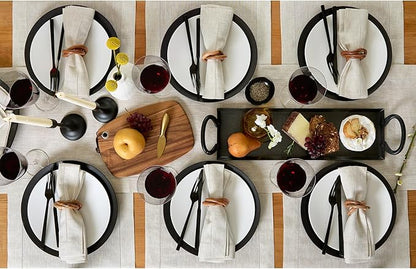 Solino Home Linen Light Natural Table Runner 132 Inches Long - 100% Pure Linen Extra Long Table Runner 14 x 132 Inch for Spring, Easter - Classic Hemstitch