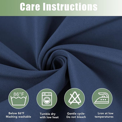 HolidayIdeas Outdoor Curtains for Patio Waterproof 6 Pcs 54x95 Inch Navy | - Image 6