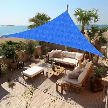 Shade&Beyond Custom Sun Shade Sail 5'x7'x8.6' Triangle Sun Sail Shades Patio UV by ShadeBeyond