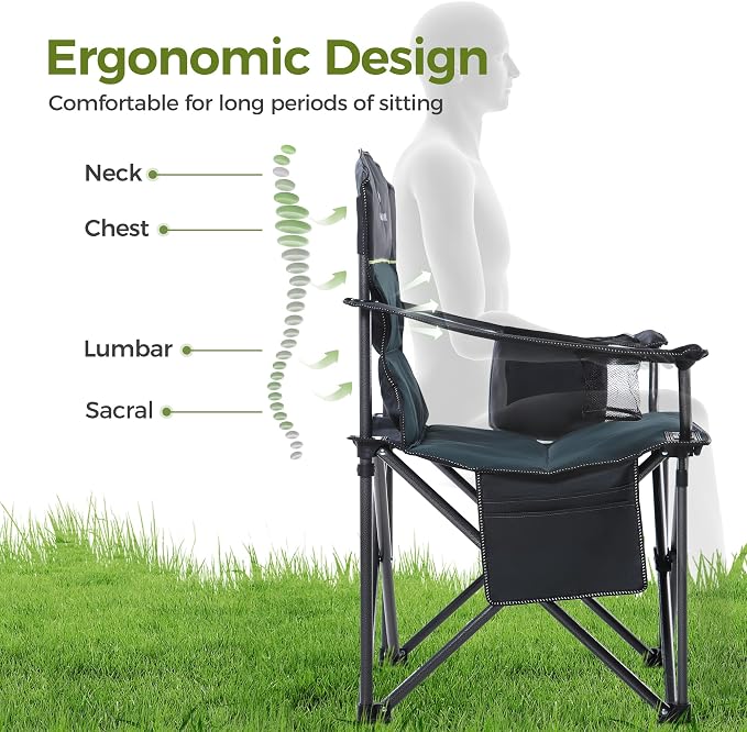 ALPHA CAMP Oversized Fully Padded Camping Chairs - Image 10