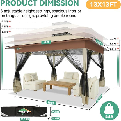 COBIZI 13x13 FT Pop up Gazebo on Clearance - Image 3