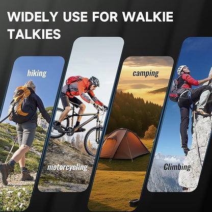 Rechargeable Walkie Talkies Long Range for Adults, Walky Talky VOX with 22 FRS Channels, 99 Privacy Codes Two Way Radio,1200mAh Li-ion Battery, for Camping Hiking Emergency (4 Pack Colorful)