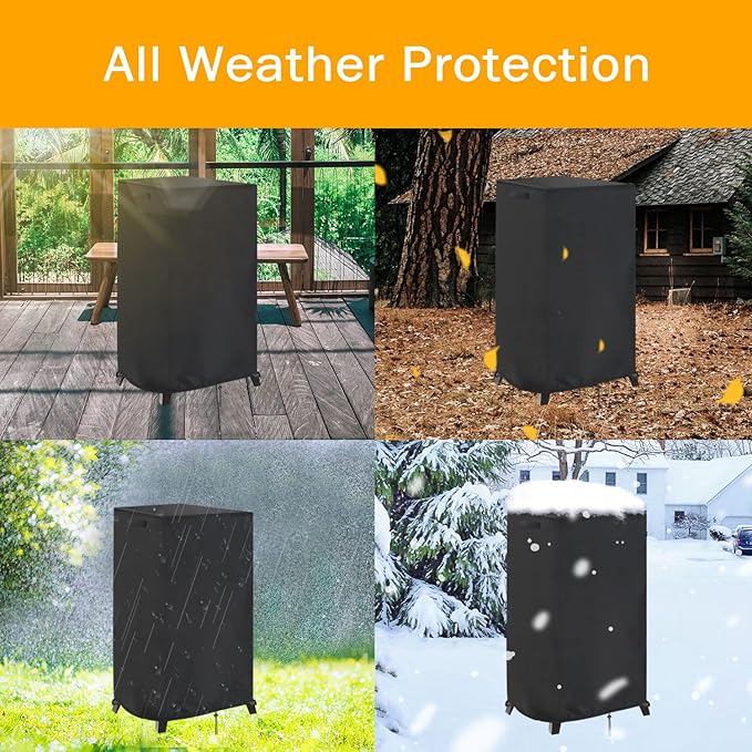 Smoker Cover Fit for Masterbuilt MB20070210 Analog Electric Smoker, Waterproof Outdoor Grill Smoker Covers,Black (23" L x 21" W x 38" H)