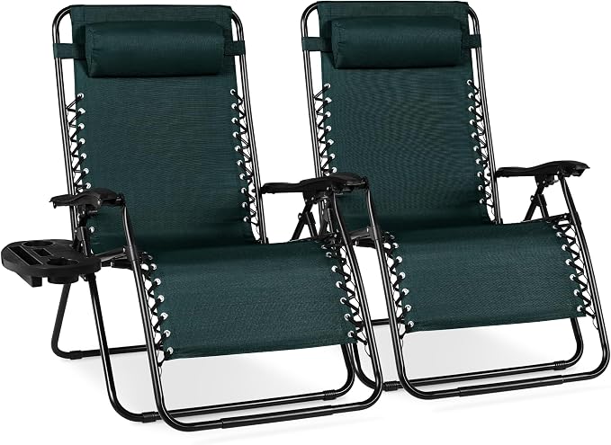 Best Choice Products Set of 2 Extra Wide Adjustable Steel Mesh Zero Gravity by Unknown