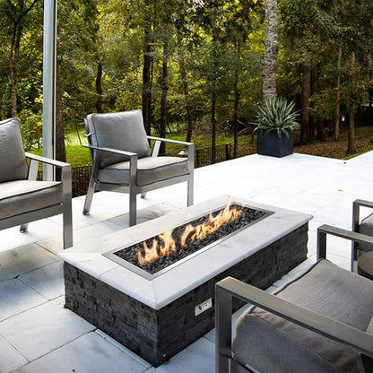 Stanbroil 48 x 14 Inch Rectangle Drop-in Fire Pit H-Burner Pan, Gas Fire Pit Insert for Outside DIY Fire Table, 304 Stainless Steel, BTU 185,000 Max