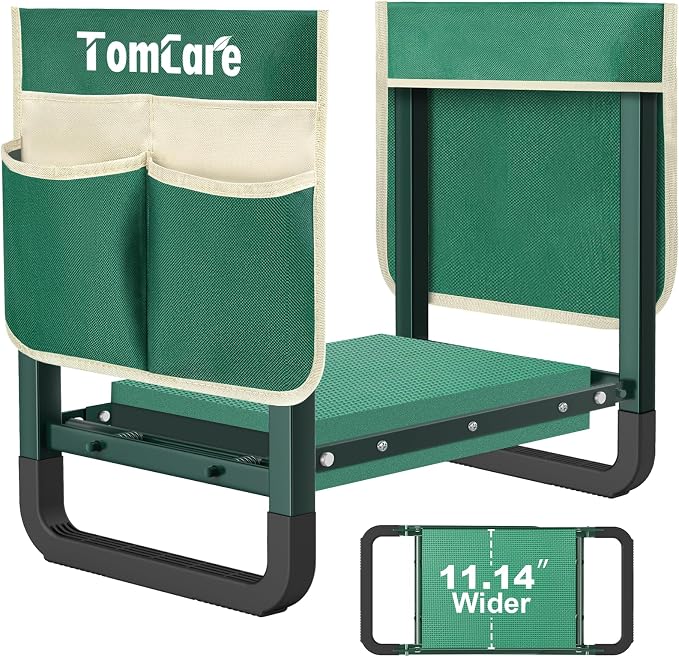 TomCare Garden Kneeler and Seat, 11.14" Kneeling Pad Sturdy Garden Bench | by TomCare