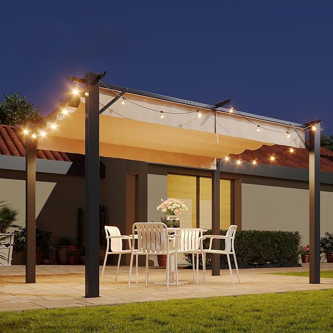 Aoxun 10'x12' Retractable Pergola - Image 8