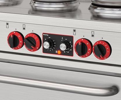 KoolMore 60 in. Commercial Electric Range with 10 Burners and 2 Standard Electric Ovens in Stainless Steel - 208V 3-Phase, CSA Listed (KM-CR60-E)