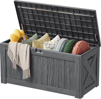Devoko 125 Gallon Outdoor Storage Box, Waterproof Resin Deck Box | by DEVOKO
