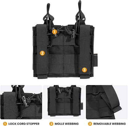 EXCELLENT ELITE SPANKER Tactical Open-Top Single/Double/Triple Molle Mag Pouch for Pistol Mag Pouch Tactical Bag Accessories Holder