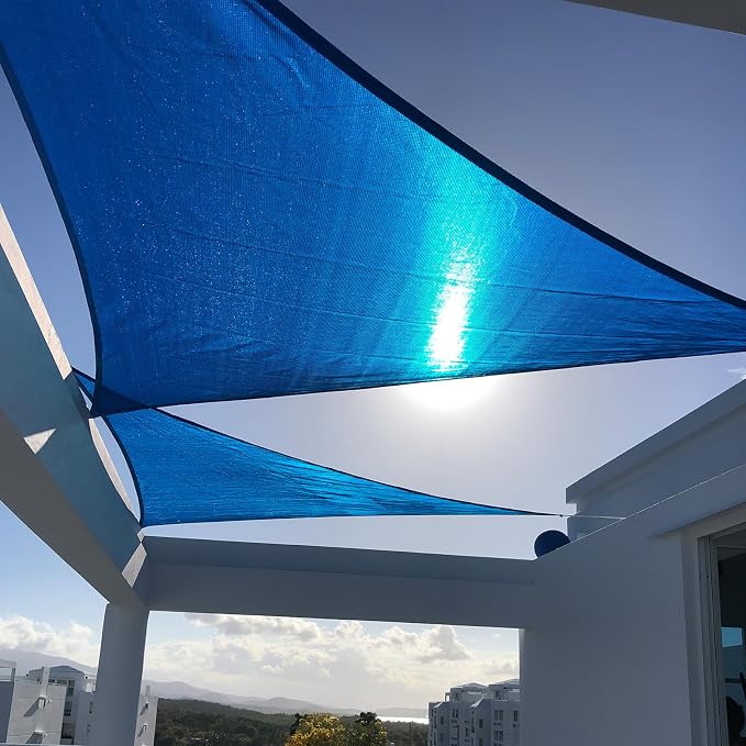 SUNNY GUARD 20' x 20' x 20' Triangle Shade Sail 95% UV Block Outdoor Canopy | by SUNNYGUARD