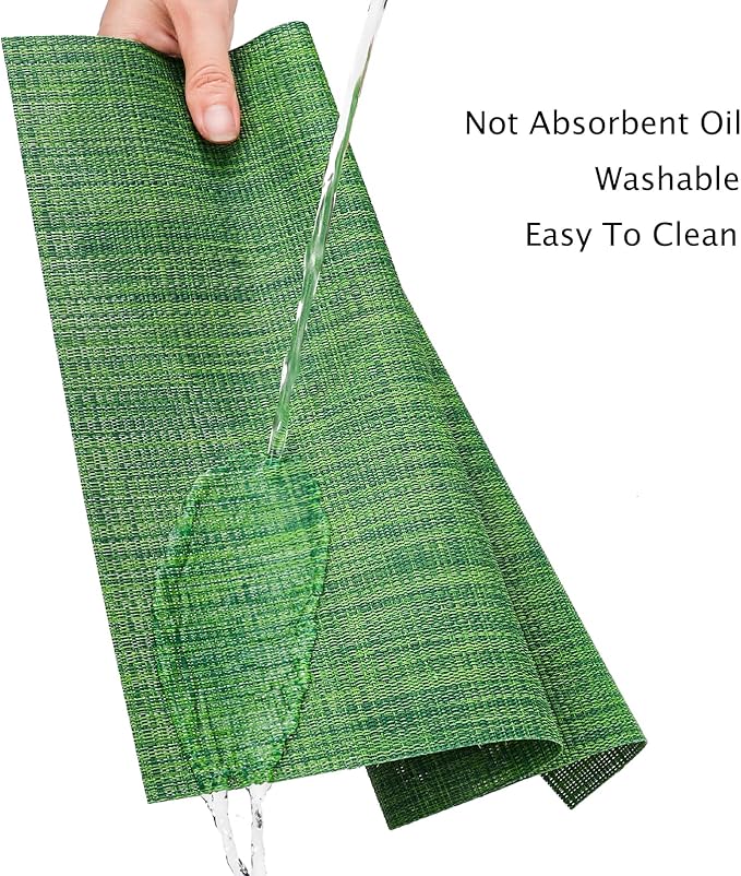 Myir JUN Table Runner, Vinyl Table Runner Indoor 72 Inch Long Arbitrarily Cropped Runner for Table Heatproof for Home Party (Dark Green, 15 x 72 inch)