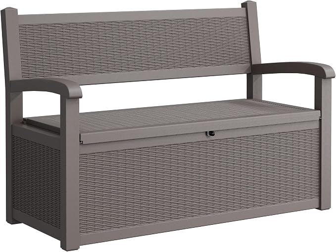 80 Gallon Outdoor Storage Bench, Resin Outside Storage Box by Unknown