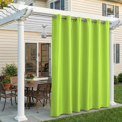 Set of 4 Outdoor Curtains for Patio Waterproof, Breathable Grommet Panels for by Sunshelf