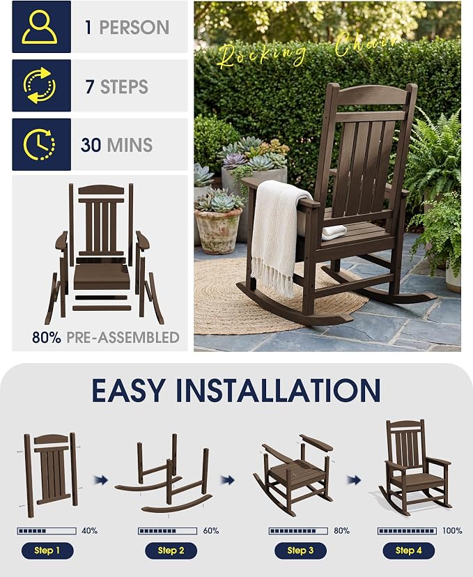 Oversized Outdoor Rocking Chair - Image 9