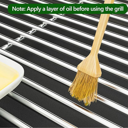 17.5 inch Grill Cooking Grates for Weber Spirit E210 E-220 S210 S-220 Spirit 200&Spirit II 200 Series Gas Grills with Front Control, Stainless Steel Grates Replacement Parts for Weber 7637 Gas Grills