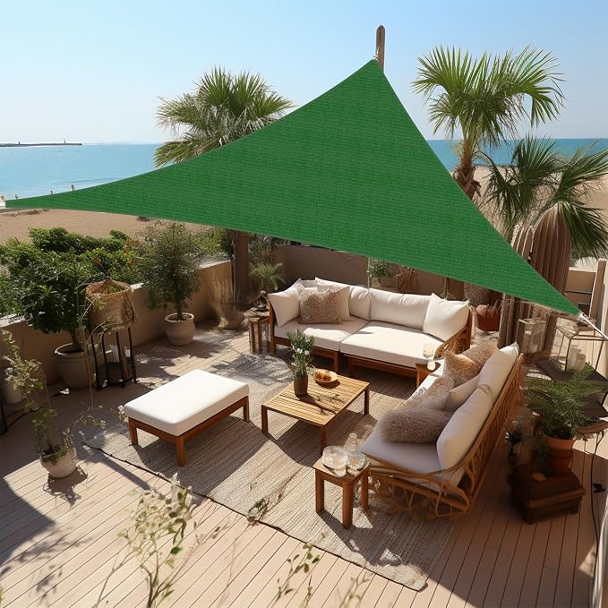 Shade&Beyond Custom Sun Shade Sail 11'x11'x15.6' Triangle Sun Sail Shades Patio by ShadeBeyond