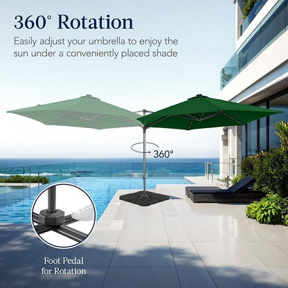 Best Choice Products 10ft Solar LED Offset Cantilever Hanging Market Patio - Image 3