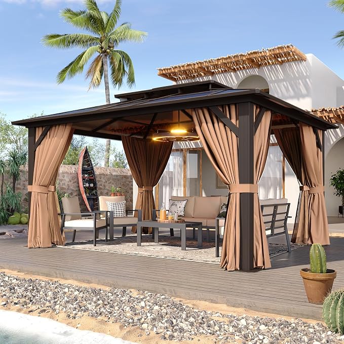 Aoxun 12'x10' Hardtop Gazebo by Aoxun