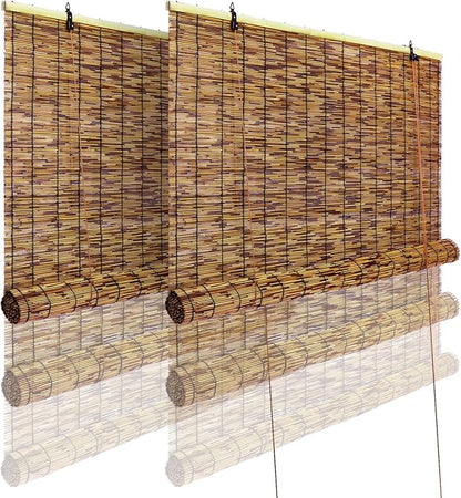 Bamboo Roll-up Shade, 2 Pack Roller Shutters Retro Curtains - Image 8