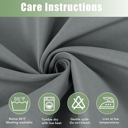 HolidayIdeas Outdoor Curtains for Patio Waterproof 6 Pcs 54x84 Inch Grey | - Image 6