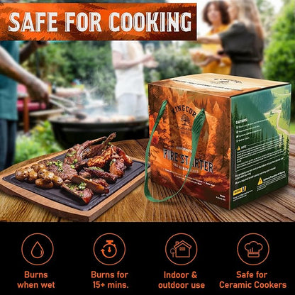 Fire Starters 120pcs Hemispheres Charcoal Starters Squares For BBQ Grill Fireplace Campfires Smoke Wood Stoves Fire Pit Chimney Waterproof All Weather Indoor Outdoor Camping Accessories