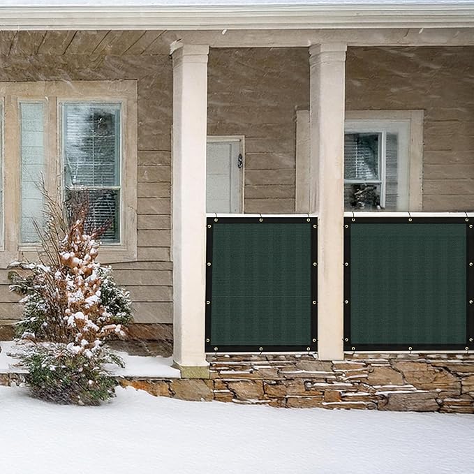 UPGRADE Privacy Fence Screen 3'x36' Dark Green Outdoor 90% Visibility Blockage 170 GSM Mesh Shade Cover Panels for Backyard,Balcony,Home Decoration with Zip Ties,Customized Avaliable