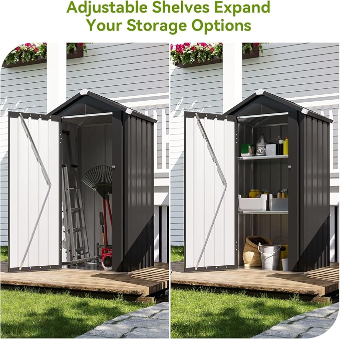 Aoxun Vertical Outdoor Storage Cabinet 2.5’x2’ - Image 5