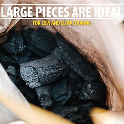 FOGO Super Premium Oak Restaurant Quality All-Natural Large Sized Hardwood Lump Charcoal for Grilling and Smoking, 17.6 Pound Bag