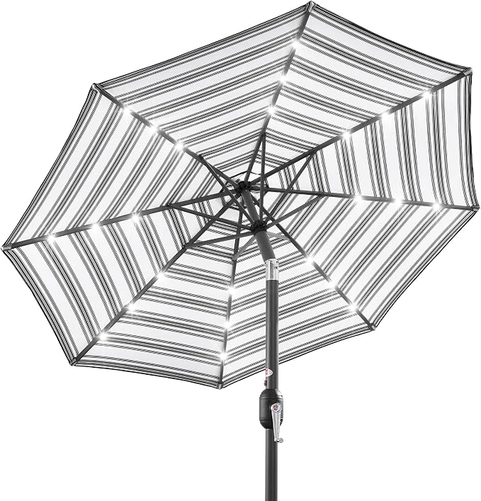 Best Choice Products 10ft Solar Polyester LED Lighted Patio Umbrella w/Tilt by Unknown