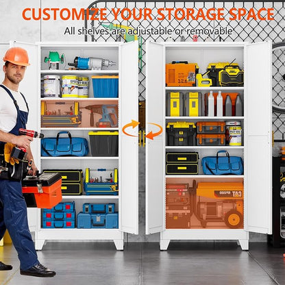 GAIOUS 75''Tall Metal Garage Storage Cabinet, File Cabinet - Image 4