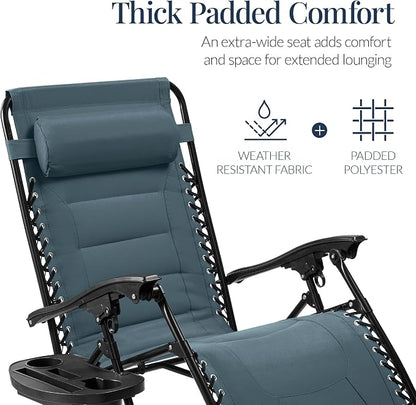 Best Choice Products Oversized Padded Zero Gravity Chair, Folding Outdoor Patio - Image 4