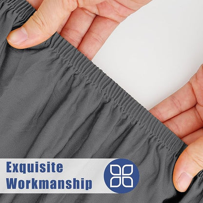 Spandex 4 Foot Rectangle Table Cloth 6 Pack, Elastic Fitted Tablecloths for Picnic, Stretch Washable Patio Table Cover for Outdoor, Camping, Banquet and Parties (Dark Grey, 30"x48")