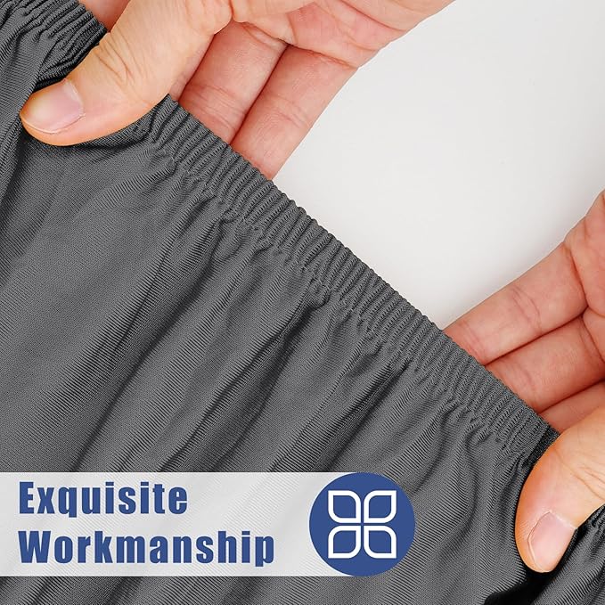 Spandex 6 Foot Rectangle Table Cloth 6 Pack, Elastic Fitted Tablecloths for Picnic, Stretch Washable Patio Table Cover for Outdoor, Camping, Banquet and Parties (Dark Grey, 30"x72")