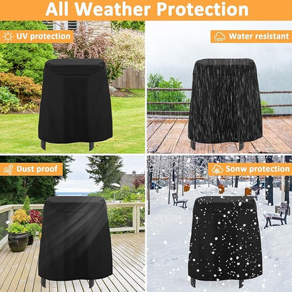 Grill Cover for Weber Lumin Electric Grill with Stand, Waterproof Cover for Weber Lumin/Compact with Stand Grill Accessories, Replacement for 7196 Cover, 600D Outdoor BBQ Cover