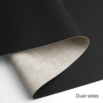 Table Runners 55 Inches Long, Dual-Sided Faux Leather Farmhouse Table Runner Waterproof Non-Slip for Living Room Party Home Decor Holiday Decorations(Cream-White Black, 12 x 55 Inch)